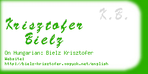 krisztofer bielz business card